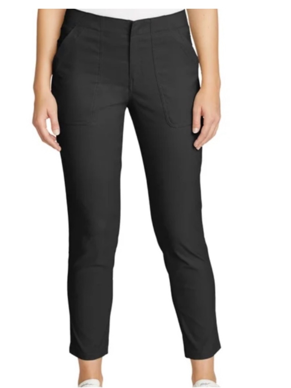 Eddie Bauer Women's UPF 50 Stretch Horizon Straight Ankle Pant Size 12 Black